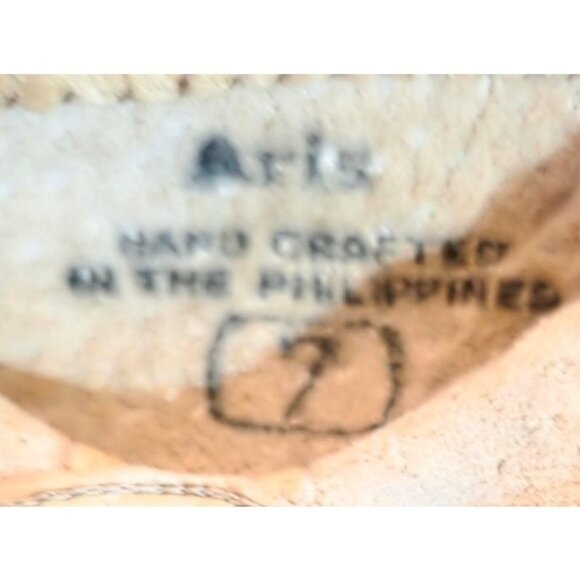 Vintage Aris Leather Gloves Handcrafted Beige Size 7 Made In The Philippines - Picture 3 of 3